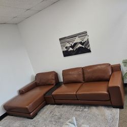 3-pc Leather Sectional Sofa- Darrium 