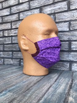 Face mask handmade purple