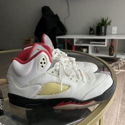 Jordan 5 White Fire Red