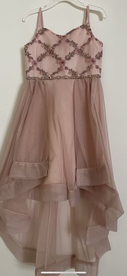 Dusty Rose High And Low Girls Dress