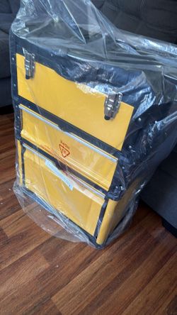 Brand new in box. 3 in 1 toolbox on wheels .