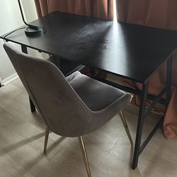Computer desk with chair
