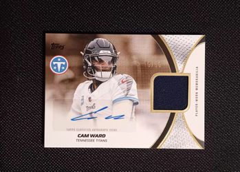 Cam Ward Authentic Autograph & Relic Card #16 of 50
