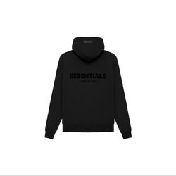 Black essential hoodie