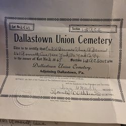 01/2 Cemetery Lot 1/2 Of Lot 67 Dallas town 