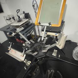 Screen Printing Equipment (heat press, ink, shirts)