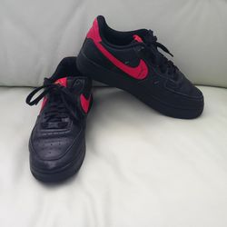 Nike Air Force 1 '07 LE Russian Floral Black Red shoes