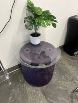 Purple ottoman