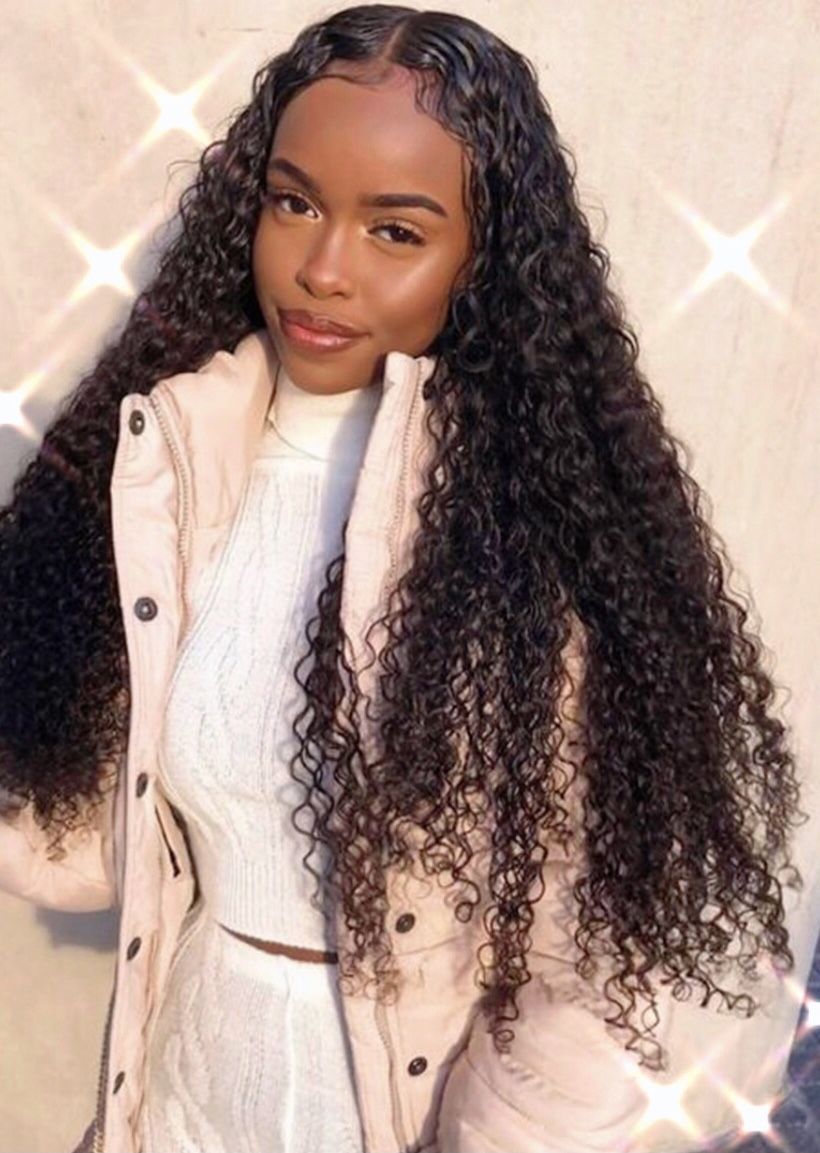 100% Brazilian Curly HD 13x6  Lace Closure Wig 28”