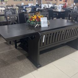 7Pcs Table Set @ $ 1699 Bench @ $ 399.00 Extra Chair @ $119.00