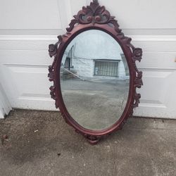 Beautiful Antique Wood Mirror