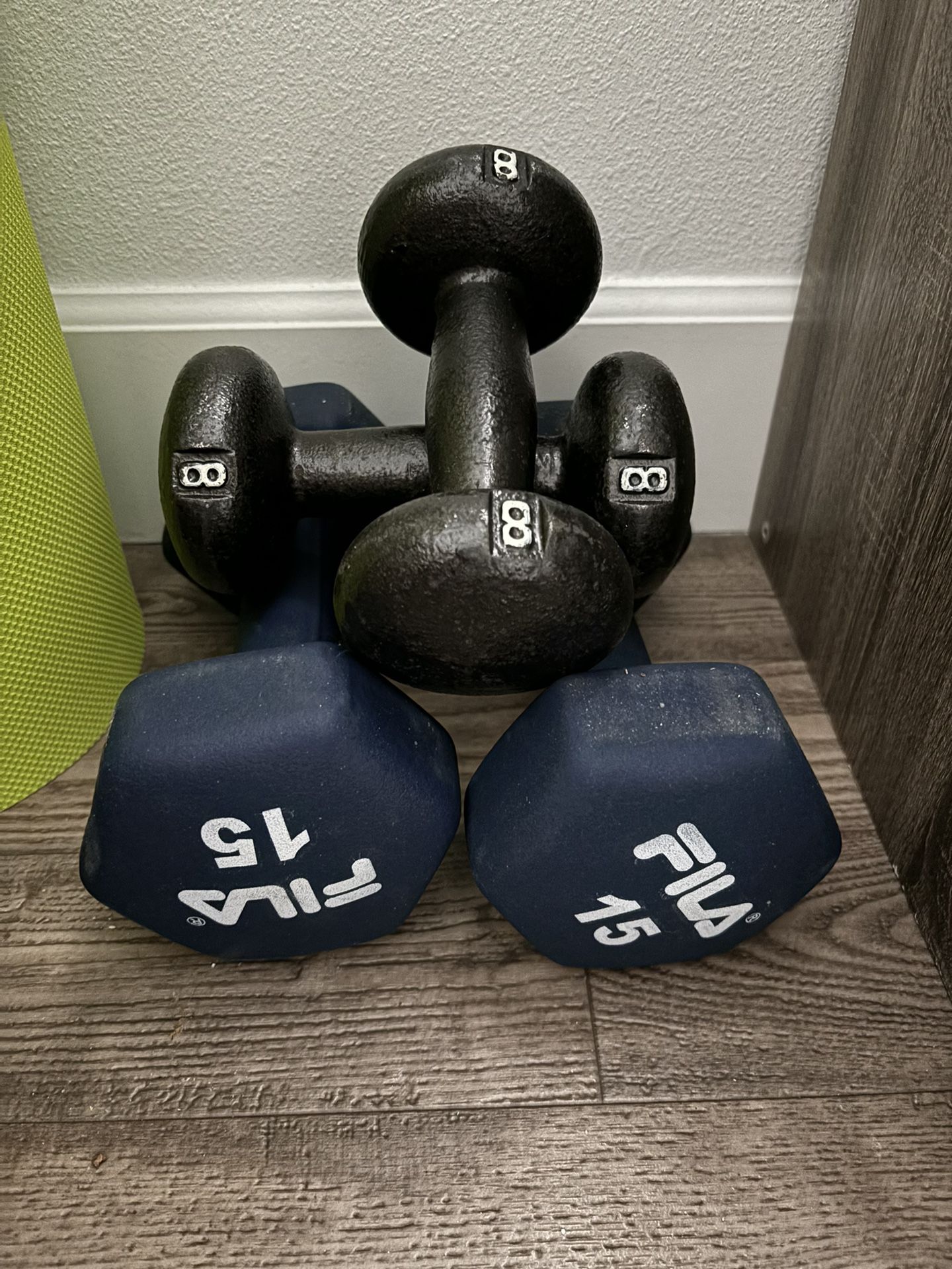 8 & 15 Lb Dumbbell Sets