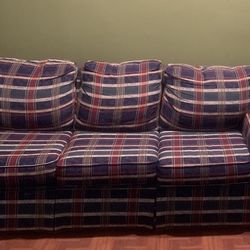Plaid Sleeper sofa 