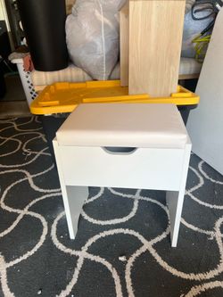 Vanity storage stool