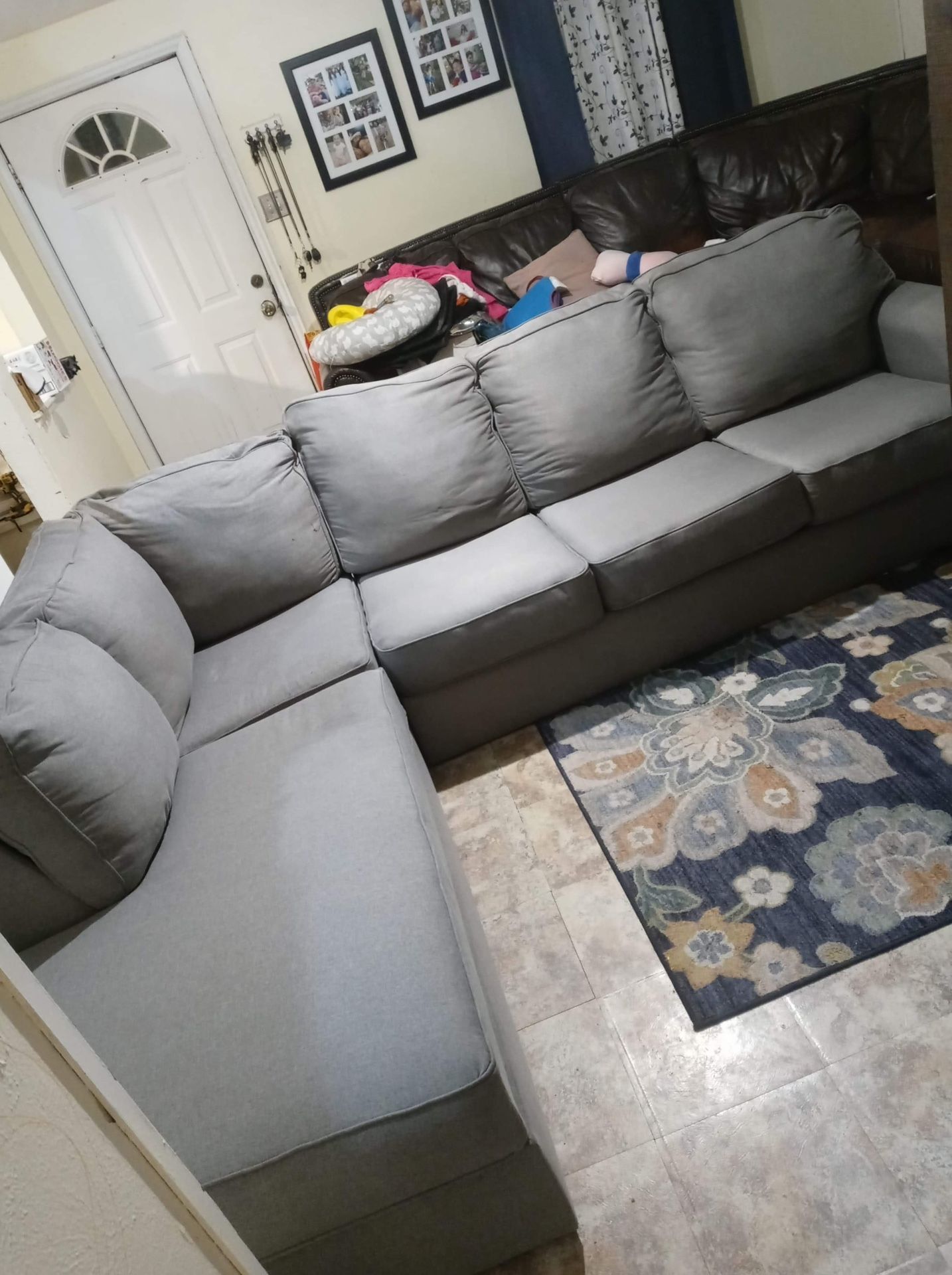 Grey Sectional $325