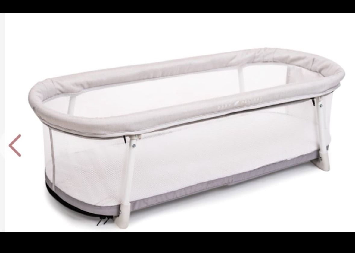 Baby Delight Snuggle Nest Bassinet | Portable Baby Bed | For Infants 0 – 5 Months | Driftwood Grey  Open box item  INVENTORY NUMBER: 102