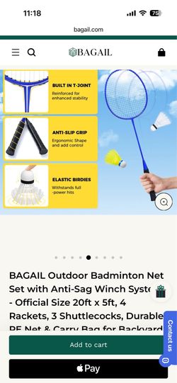 BAGAIL Badminton net and Set
