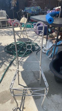 4 vintage wrought iron