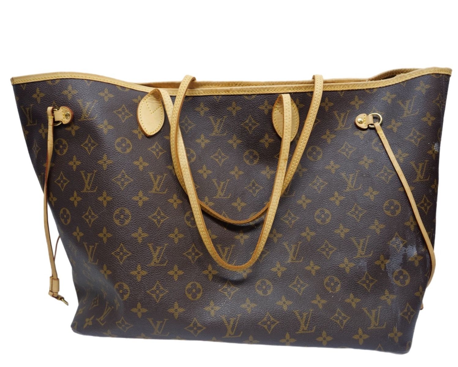 LOUIS VUITTON Monogram Neverfull MM Bag Brown LV Women's Handbag