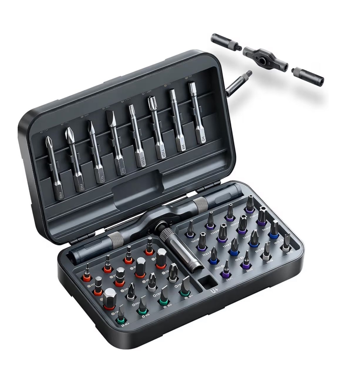 42 in 1 Magnetic Screwdriver Set, DIY Ratchet Screwdriver Set, Multi Bit Screw Drive with Storage Case, Portable Compact Repair Tool Kit for Christmas