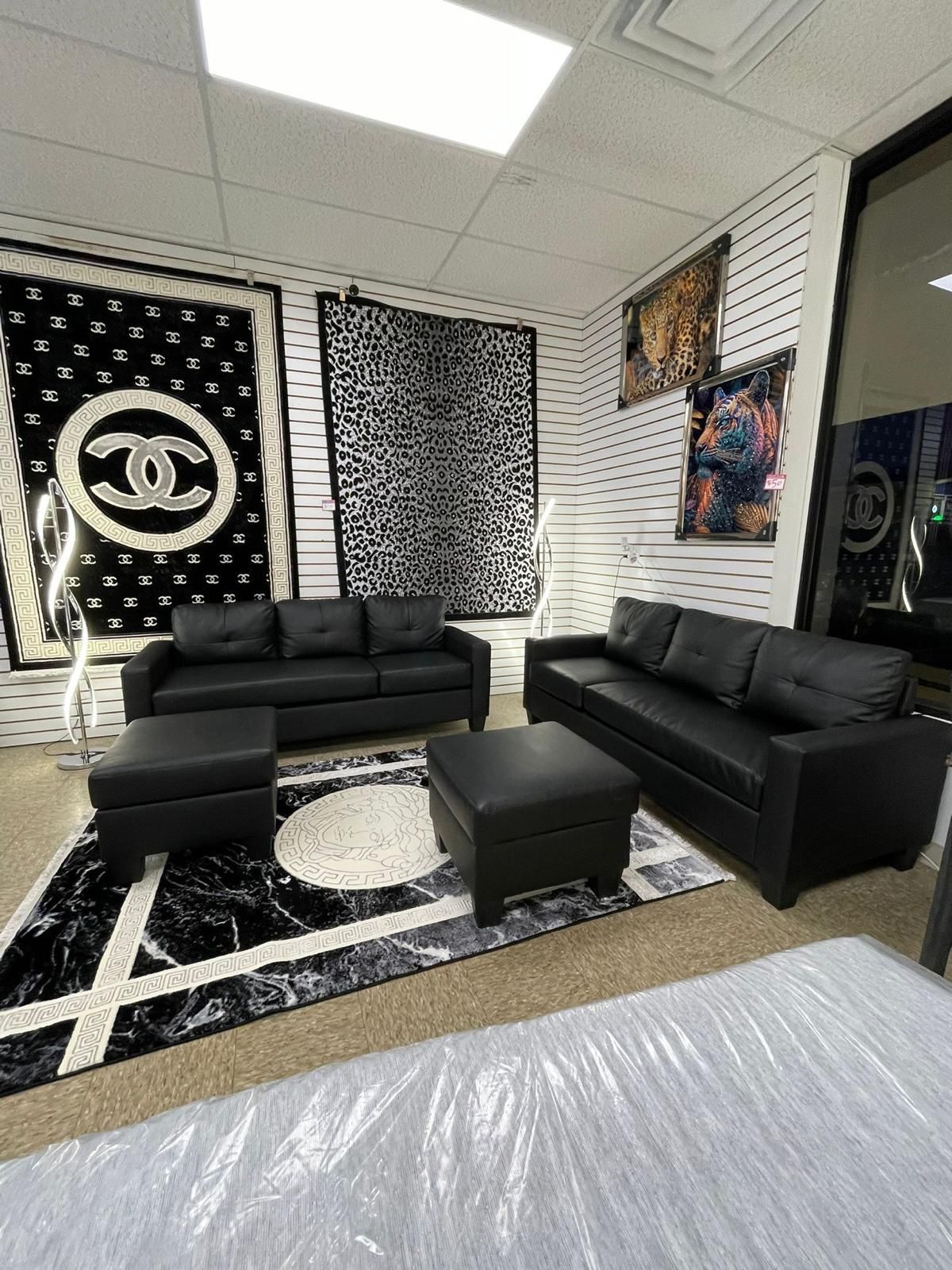 2 sofas and 2 ottoman brand new set $499 only available for pick up or delivery