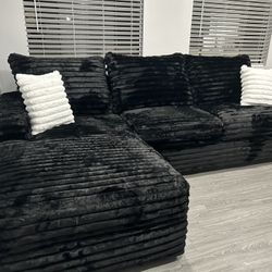 Brand New Comfy Plush Corduroy Sectional Set 