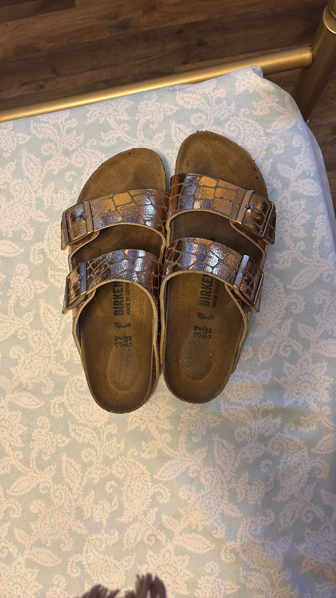 Rose Gold Birkenstocks Size 37