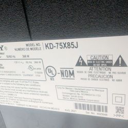 Sony Bravia 2021 75 inch w/ wall mount 
