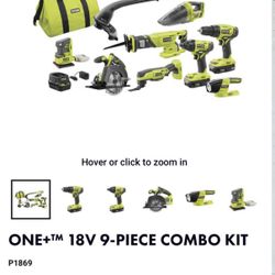 Ryobi set w/ 2 batteries included never used NEW