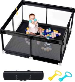 Baby Playpen,71"X59" Extra Large Baby Playard, Playpen For Babies With Gate, 0-6 To 12 Months Baby Activity Center, Sturdy Safety Playpen With Soft Me