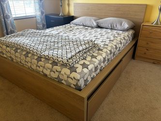 IKEA Queen Bed Frame With Storage Drawers 
