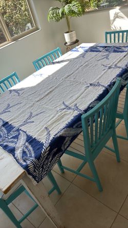 Pretty linen tablecloth