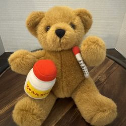 Build a Bear 9 Inch Teddy With Thermometer And Medicine Bottle