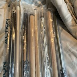 Pool cues and Autographed Phil Rizzuto Induction day Picture $175.