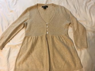 Eddie Bauer size xs beige 3/4 sweater shrug bolero top