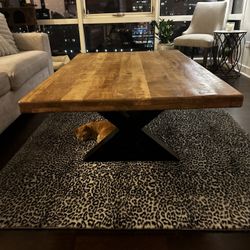 Coffee Table - Real Wood (with Side Table) 