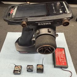 Sanwa M17 FH5 Transmitter - 3 Receivers (2 RX-493i + 1UP)