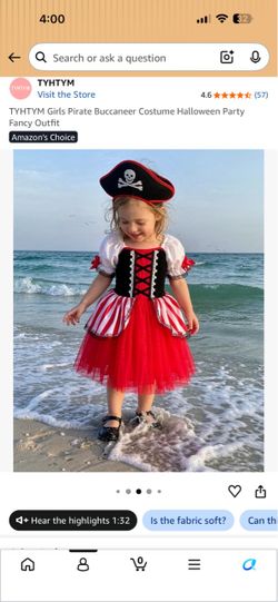 Pirate Halloween Costume size 2-3T
