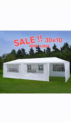 10x30 Waterproof wedding party tent outdoor canopy teng with 8 side walls white FOR S@LE