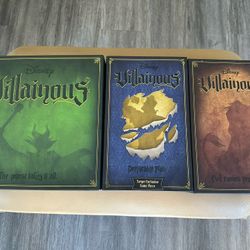 Disney Villainous Board game Set Of 3