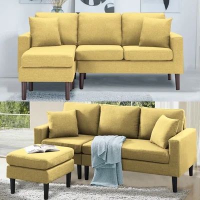Brand New Small Yellow Sectional
