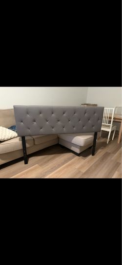 Queen Sized Modern  Grey Headboard