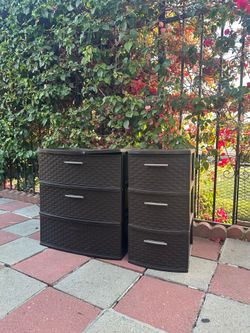Sterilite Brown Plastic Drawers