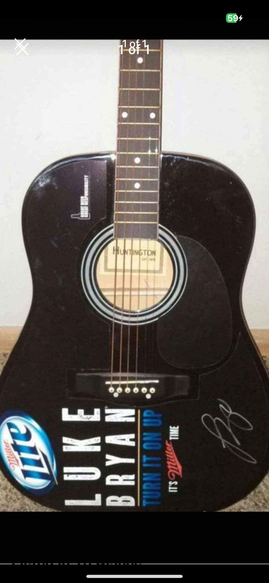 Like Bryan Autographed Guitar