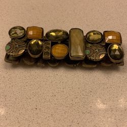 Green and Mustard Stone Bracelet