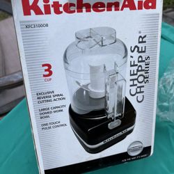 KitchenAid 3 cup chef’s chopper. New in box, box has - see video and photo.   