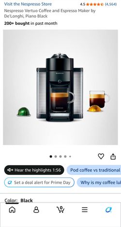 Nespresso VertuoPlus Coffee & Espresso Maker by De’Longhi (ENV135B)