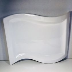 Loucarte Portugal White Serving Platter 12” L x 10” W Unique Design Hard To Find. 