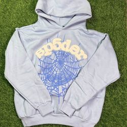 Sp5der Hoodie Sky Blue