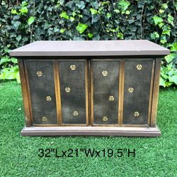 Heavy duty wooden retro chest, storage cabinet 